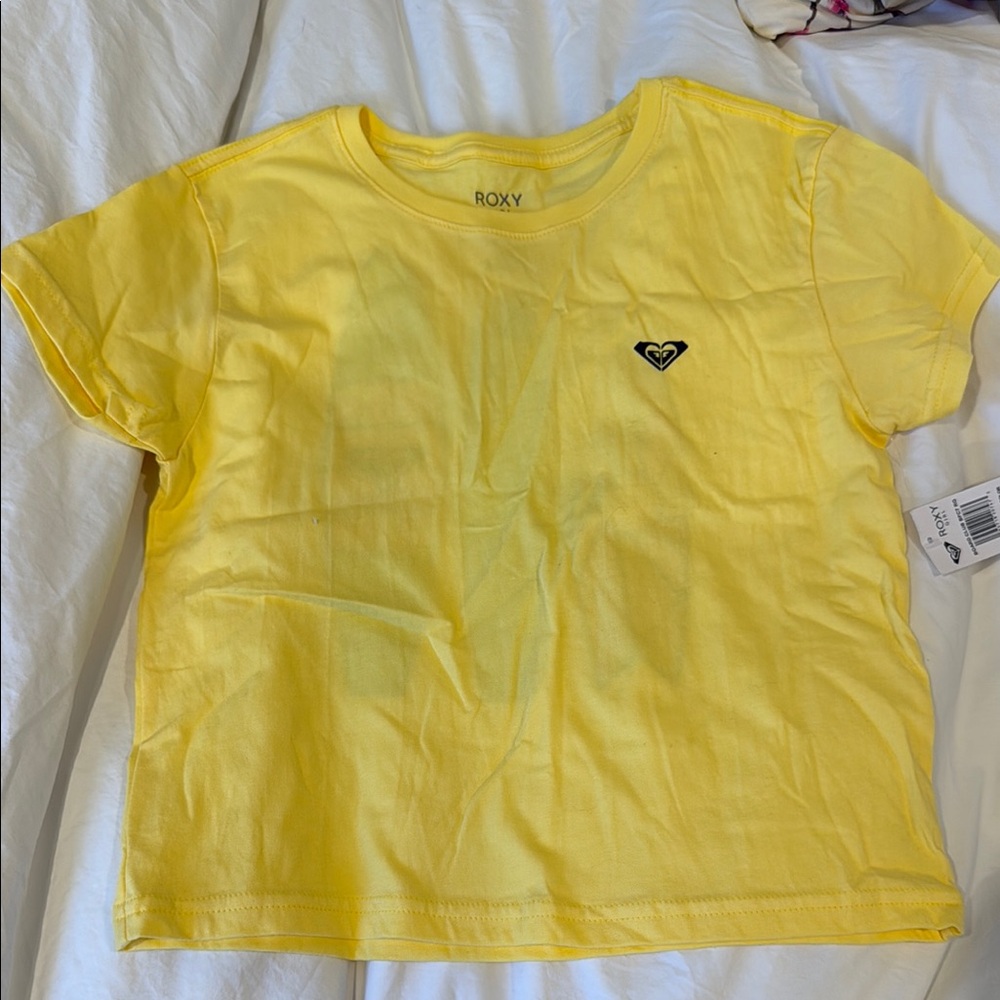 Roxy Girls' Yellow Logo Tee
